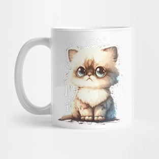 Big Eyed Cutie Fluffball Cat Mug